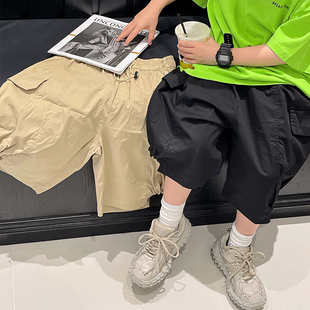 中小童薄款 子 2025夏季 裤 男童休闲短裤 宝宝夏款 中裤 新款 儿童五分裤