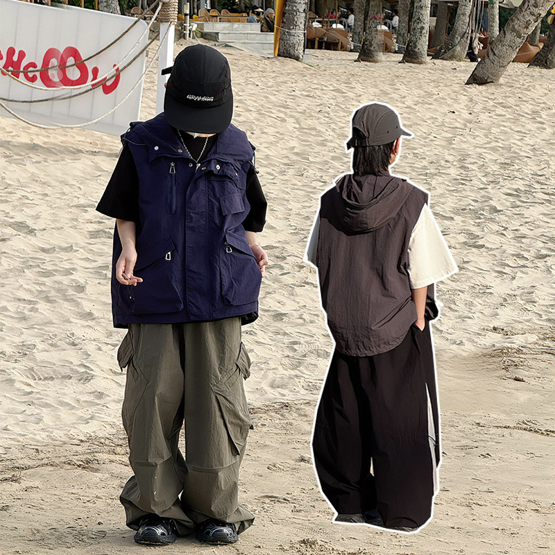 男童马甲外穿儿童外套2026春季新款中大童宽松马夹胖宝宝户外上衣