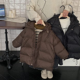 男童羽绒服冬季2025新款儿童羽绒外套连帽中长款加厚保暖白鸭绒潮