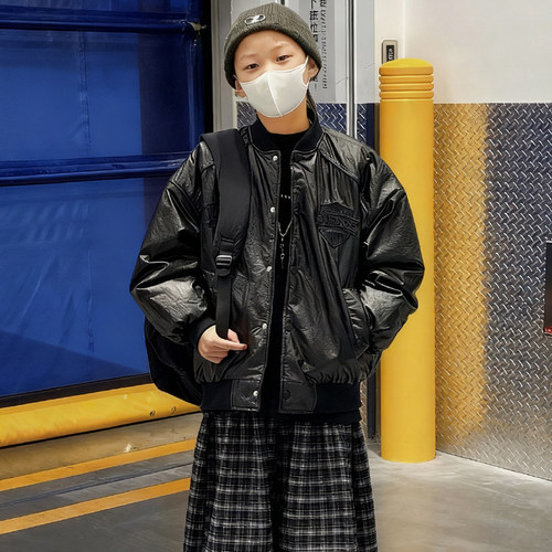 男童棉服外套秋冬款2025新款冬季儿童夹棉加厚男孩痞帅夹克棉衣潮