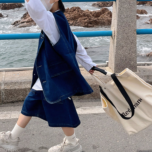 男童牛仔马甲套装春季2026新款洋气儿童休闲马甲短裤两件套韩版潮