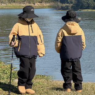 男童羽绒棉冲锋衣棉服儿童冬装2025加厚风衣外套胖宝宝冬季外出服