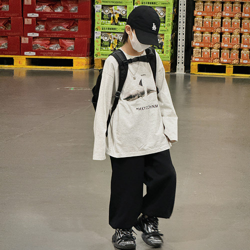 儿童长袖t恤男童打底衫内搭纯棉体恤2026春秋季新款卡通上衣童装