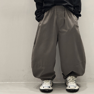 男童秋装休闲裤2025新款儿童中大童春秋款帅气直筒裤男孩宽松长裤