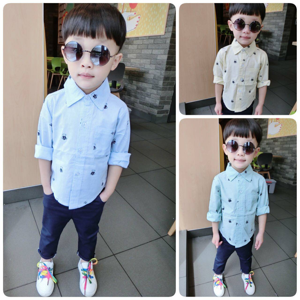 Chemise garcon à manche longue - Ref 2080945 Image 1