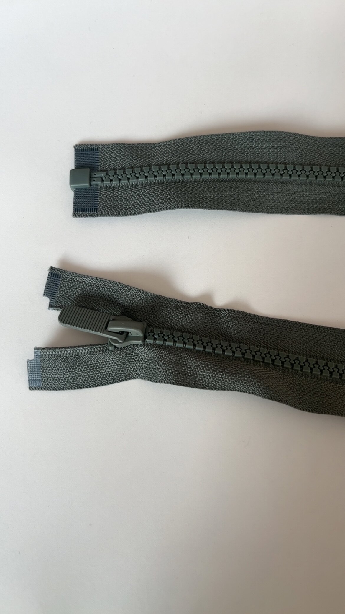 5号树脂单开浅军绿色拉链羽绒服拉链