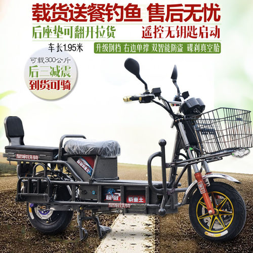 路霸电动摩托车载重长跑王瓶成人送餐代步天能铁骑60v72v96v促销 - 封面