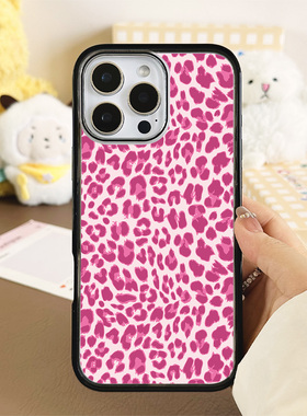 [Magsafe磁吸]新款紫色毛绒豹纹适用苹果17Promax手机壳16Promax小众15高级感14不撞壳黑边亚克力防摔小众17p