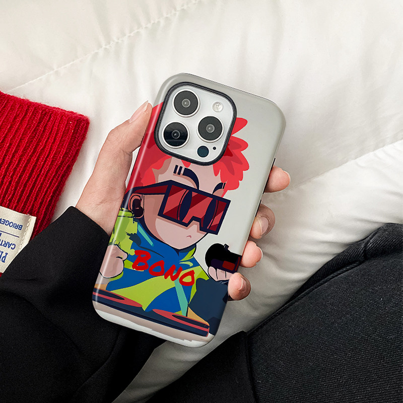 个性动漫潮酷男孩红发适用苹果16Promax菲林磁吸手机壳15Promax二合一潮牌14Pro软壳11不撞壳高级感新款x防摔
