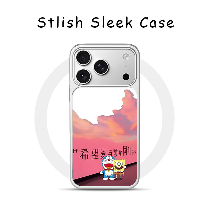 [Magsafe磁吸]红色叮当猫海绵宝宝适用苹果17Promax手机壳16Promax高级感电镀银亚克力15肤感玻璃潮牌可爱新