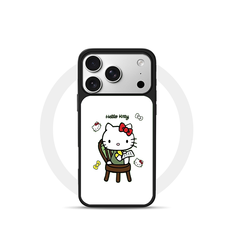 简约凳子KT猫适用苹果18promax磁吸手机壳潮牌iPhone17promax电镀银新款亚克力软边16个性小米17不撞壳肤感玻