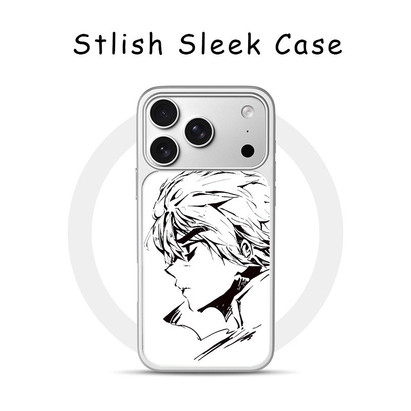 [Magsafe磁吸]阿七线条适用苹果17Promax手机壳16Promax高级感电镀银亚克力15肤感玻璃潮牌可爱新款14