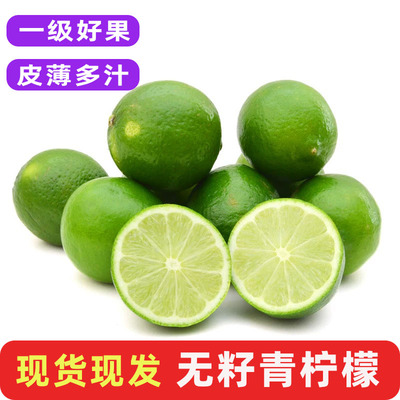 新鲜无籽青柠檬奶茶店饮品用水果
