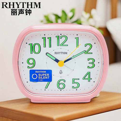 RHYTHM日本丽声静音夜光闹钟