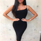 Sexy 赫本法式 Bodycon Party Women 夏季 Bandage Dress 显瘦裙子