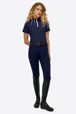RG 女士骑马训练短袖速干透气上衣 Jersey S/S Training Zip Polo
