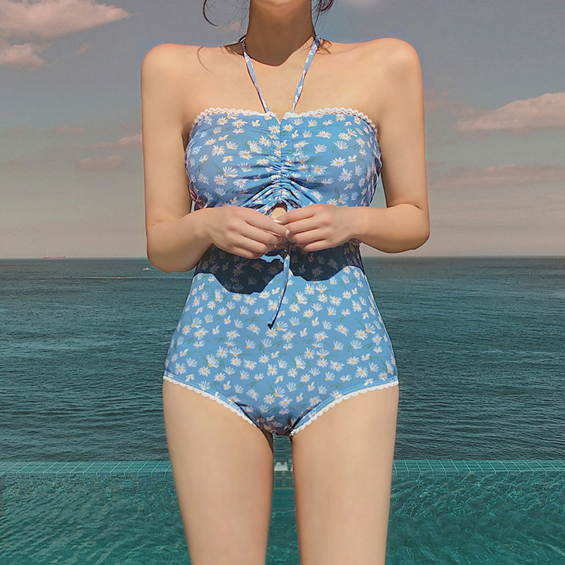 游泳衣女温泉连体显瘦遮肚性感韩国保守ins网红2022新款女士泳衣