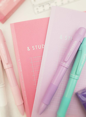 日本sun-star太阳星1支笔2种笔尖nicolo自动铅笔活动铅0.3mm0.5mm