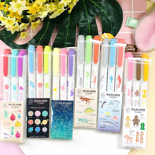 限定日本zebra斑马彩色记号笔