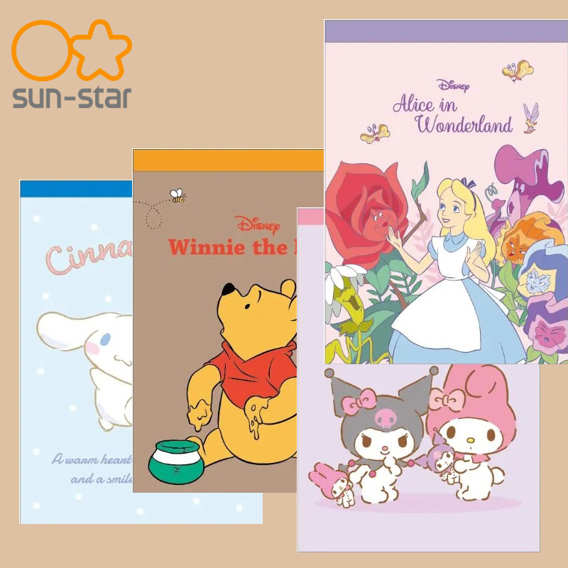 日本太阳星SUNSTAR史努比姆明爱丽丝可爱卡通系列B7便签本