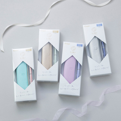 新款限定百乐ILMILY第二弹金属色系列笔袋 圆珠笔 方眼笔记本