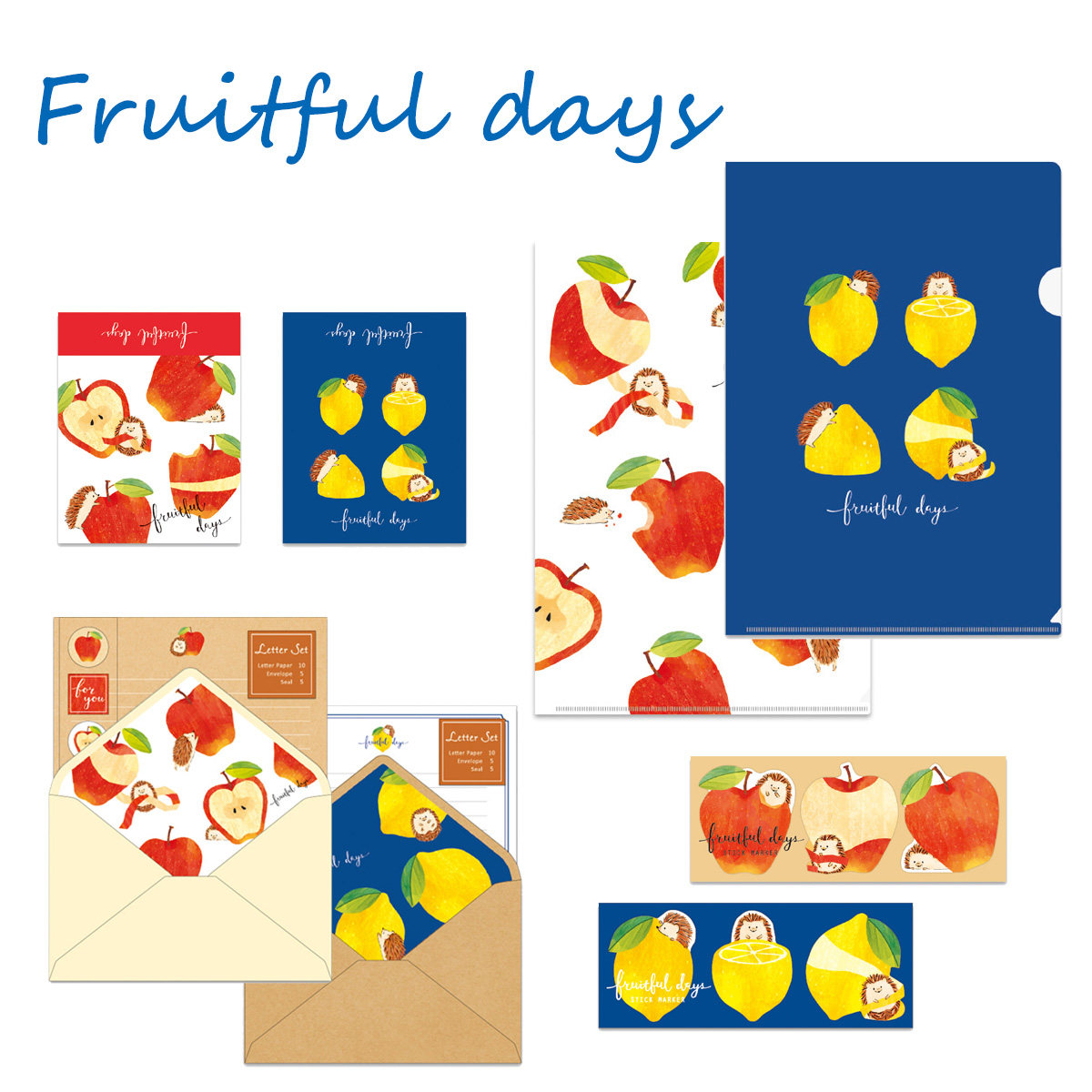 日本mind wave fruitful days系列文具 文件夹 信纸 便利贴便签本