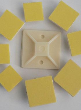 自粘式配线固定座AAM-30*30, 定位片 吸盘 扎带固定座  500个一包