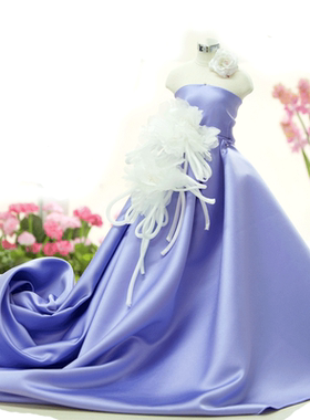 婚纱礼服窗帘紫色布料绸缎