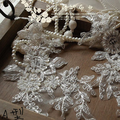 台岛新款象牙白diy747珠花