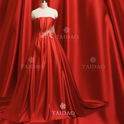 台岛婚纱窗帘红色布料绸缎