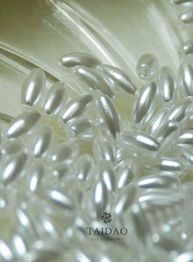 台岛新款象牙白401白色DIY手工材料饰品配件婚纱辅料米珠高仿珍珠