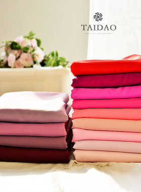 台岛布业红色系列富贵绸婚纱里布料布料内衬里衬面料服装里料