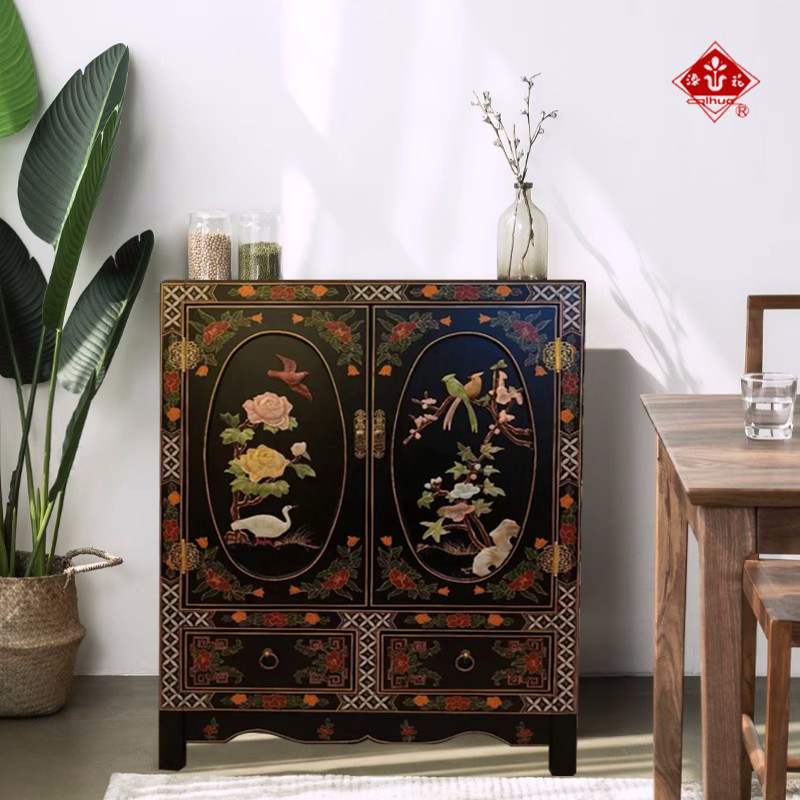 扬州漆器厂新中式传统工艺古典仿古家具蛋形柜家用门口玄关柜橱柜,住宅家具,门厅/玄关柜/玄关架,淘宝优惠券,粉丝福利购,淘宝优惠卷