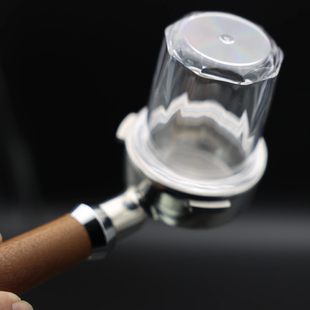 磨豆机透明接粉杯咖啡豆称量杯闻香杯子防飞粉58mm意式手柄接粉环