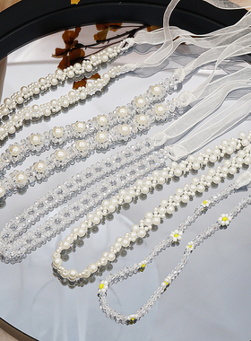 锦希水晶仿珍珠简约女仙项链两用