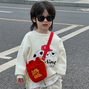 儿童包包新年红色压岁钱包宝宝出游零钱配饰包拜年包可爱男女童包