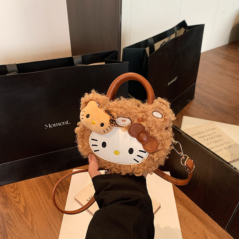 女童可爱卡通猫咪毛绒手提包包2026新款时尚儿童豹纹单肩斜挎小包,玩具/童车/益智/积木/模型,斜挎包/拎包/腰包,淘宝优惠券,粉丝福利购,淘宝优惠卷