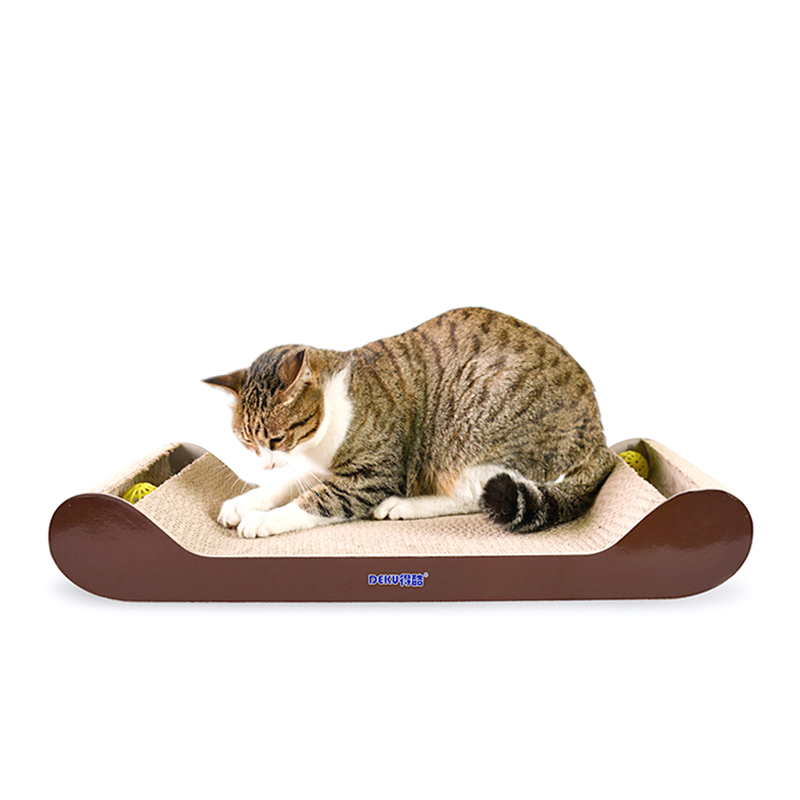 クールな段ボールの猫のグリップボードの大きいサイズの爪のソファーの猫の日用品のペットの軌道の鈴のおもちゃの小さいサイズ