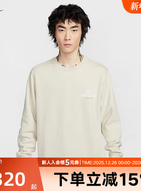 Nike耐克男子运动上衣宽松秋冬卫衣休闲圆领套头打底衫HJ2174-234