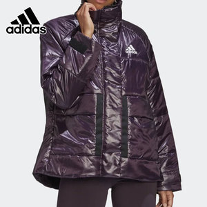 Adidas阿迪达斯棉服女装上衣冬季宽松立领运动服短款棉衣FT2550