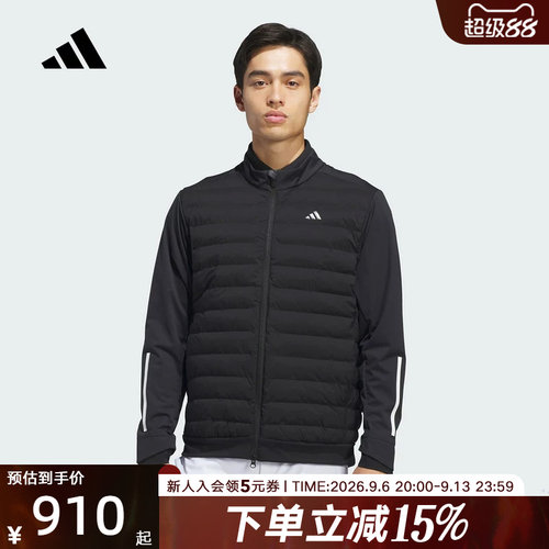 adidas阿迪达斯冬男拉链全开襟保暖棉服高尔夫休闲夹克外套KZ2092