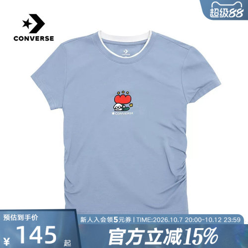 Converse匡威2026夏女士运动休闲时尚潮流圆领短袖T恤 WCK173-BI5