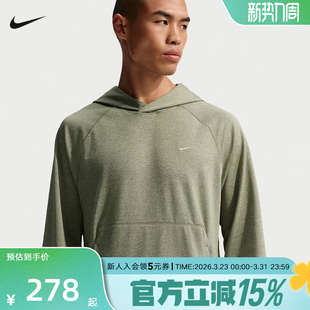 防晒衣II1305 FIT速干刺绣小标套头连帽衫 320 Dri 耐克男卫衣薄款