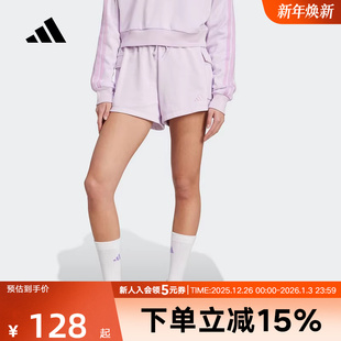 针织短裤 夏女ESSENTIALS时尚 JC5701 三分裤 adidas阿迪达斯工装