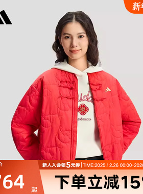 adidas阿迪达斯棉服春马年女新中式红色保暖运动休闲外套 KS0630