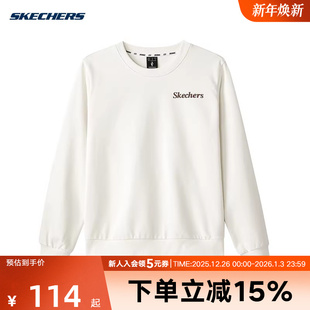 L324W050 女动休闲圆领针织套头卫衣 0074 新款 Skechers斯凯奇冬季