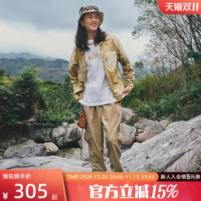 Nike耐克男裤春新款卡其梭织宽松工装裤收口运动长裤HJ1991-297