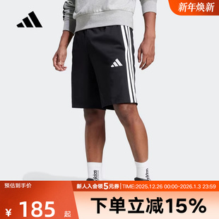 子 休闲舒适运动针织裤 JE6405 男春夏新款 adidas阿迪达斯短裤
