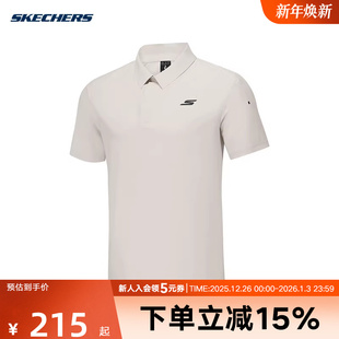 新款 P325M047 男士 POLO衫 021C 休闲短袖 Skechers斯凯奇2025夏季