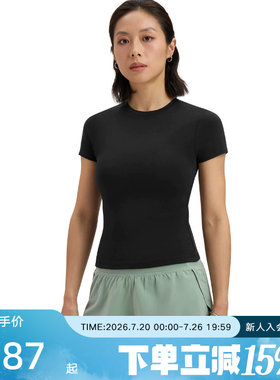 安德玛女士t恤新款Meridian瑜伽服健身衣修身运动短袖上衣6000341